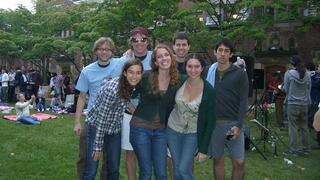 Lisa Marrone '10 and friends on campus during her time as a student at Yale College.