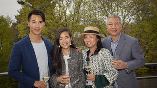 Shirley Yeung ’93 MBA (second from right) with her family at a Yale SOM reunion. Her daughter, Martha Xiang, is currently a second-year MBA student at Yale SOM.