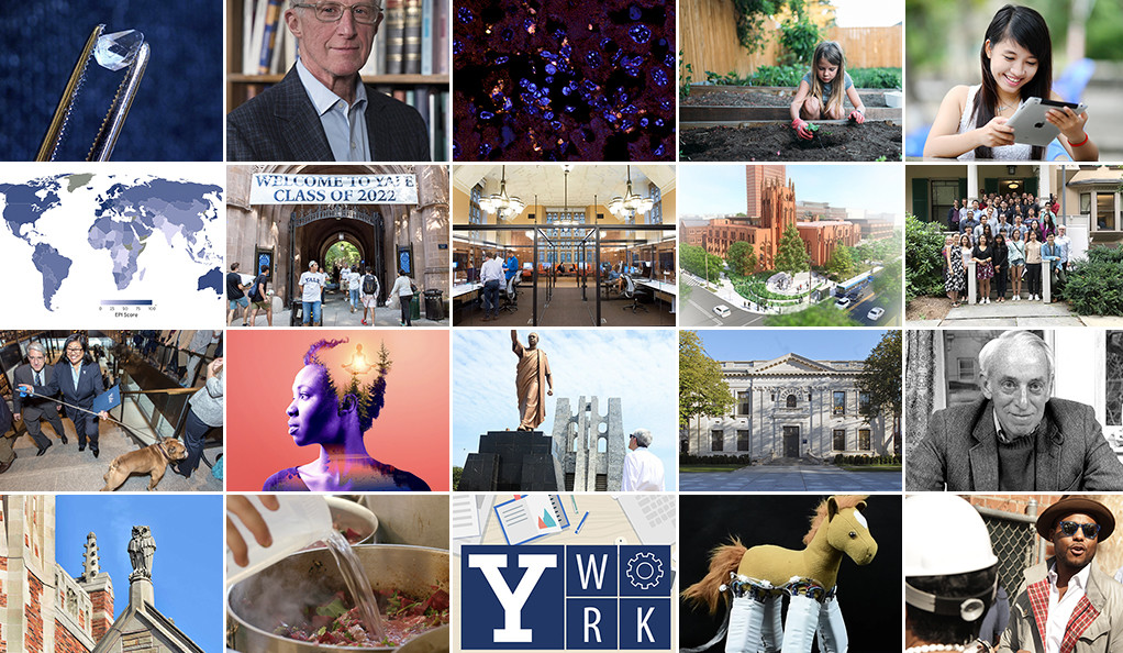 A collage of photos looking back at Yale's year in 2018