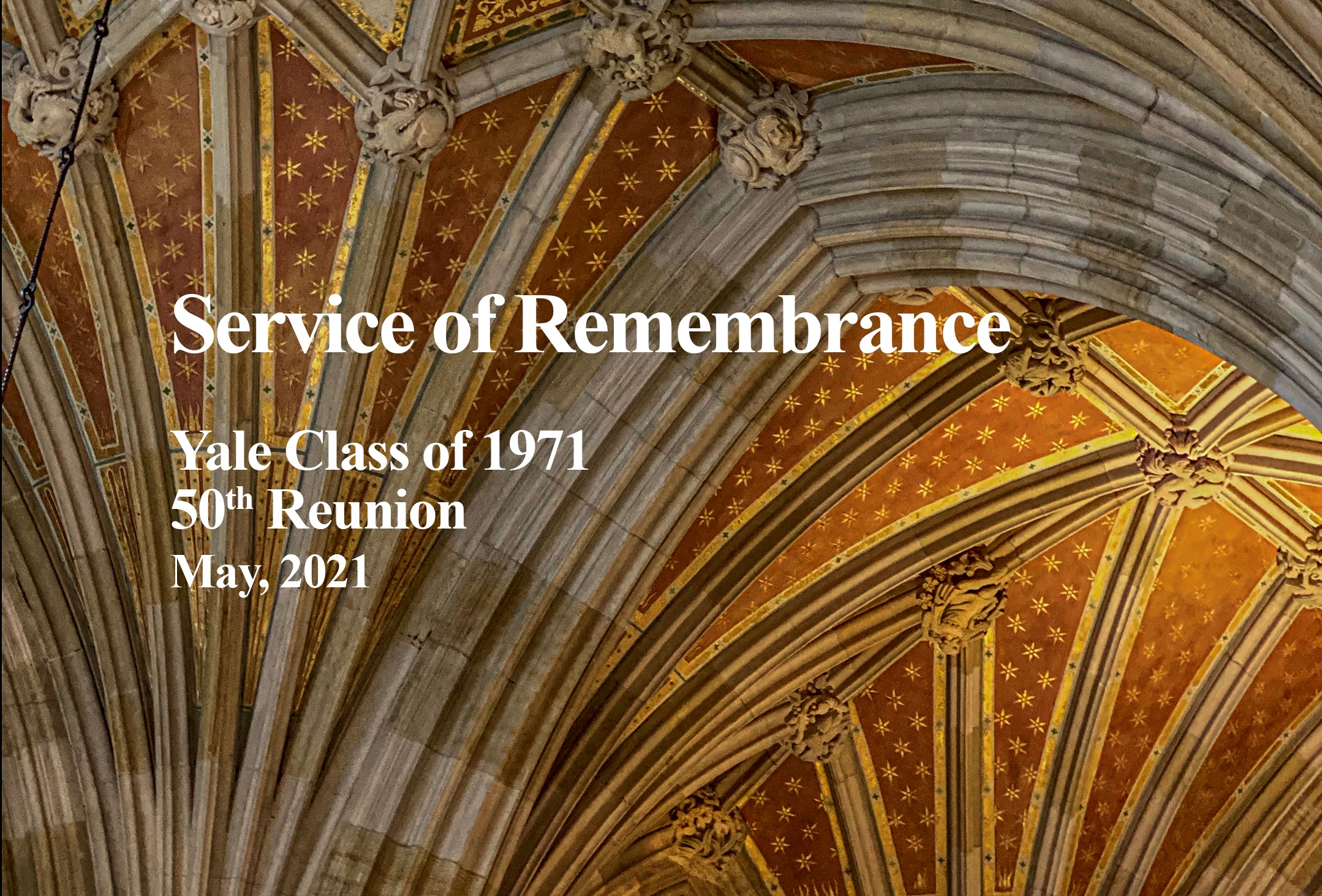Class of 1971 Service of Remembrance