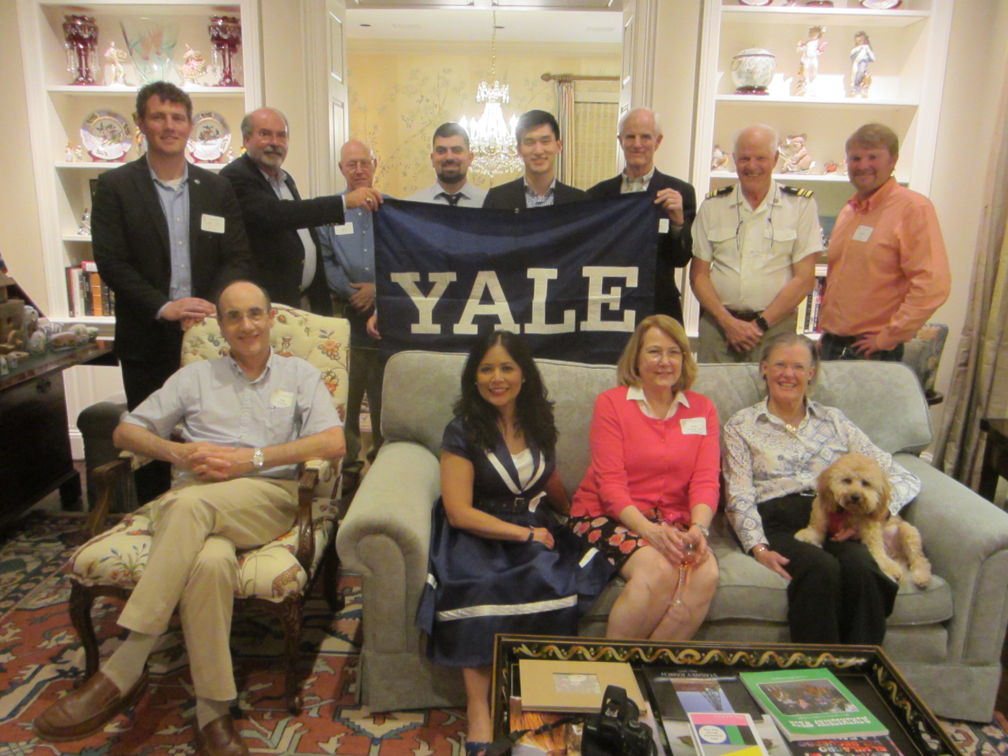 The attendees at the Yale Veterans Association alumni dinner in Houston. Photo: Henry Kwan