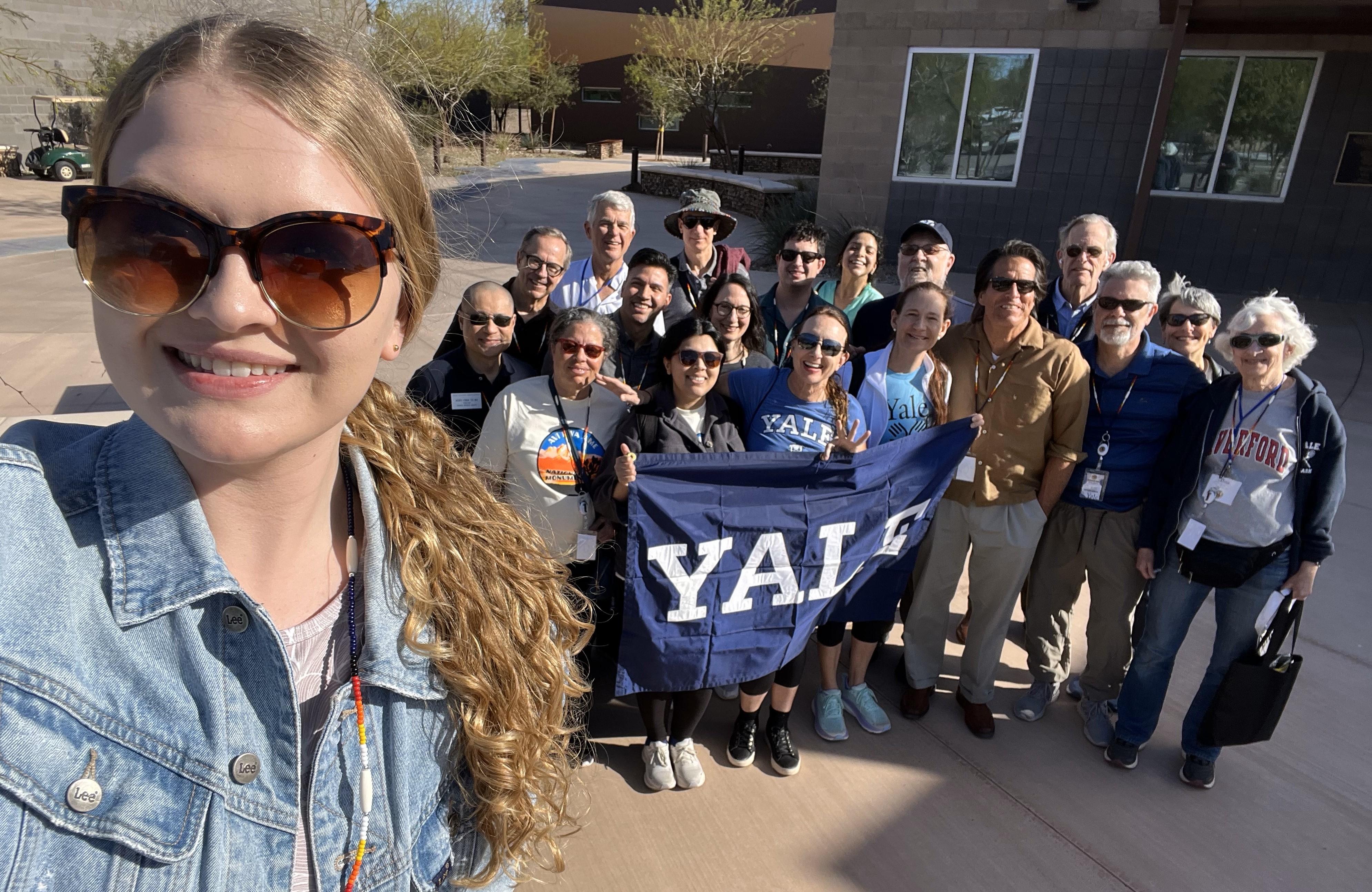 Brooklyn Brauner, takes a selfie with other YASC Fort Mojave volunteers. 