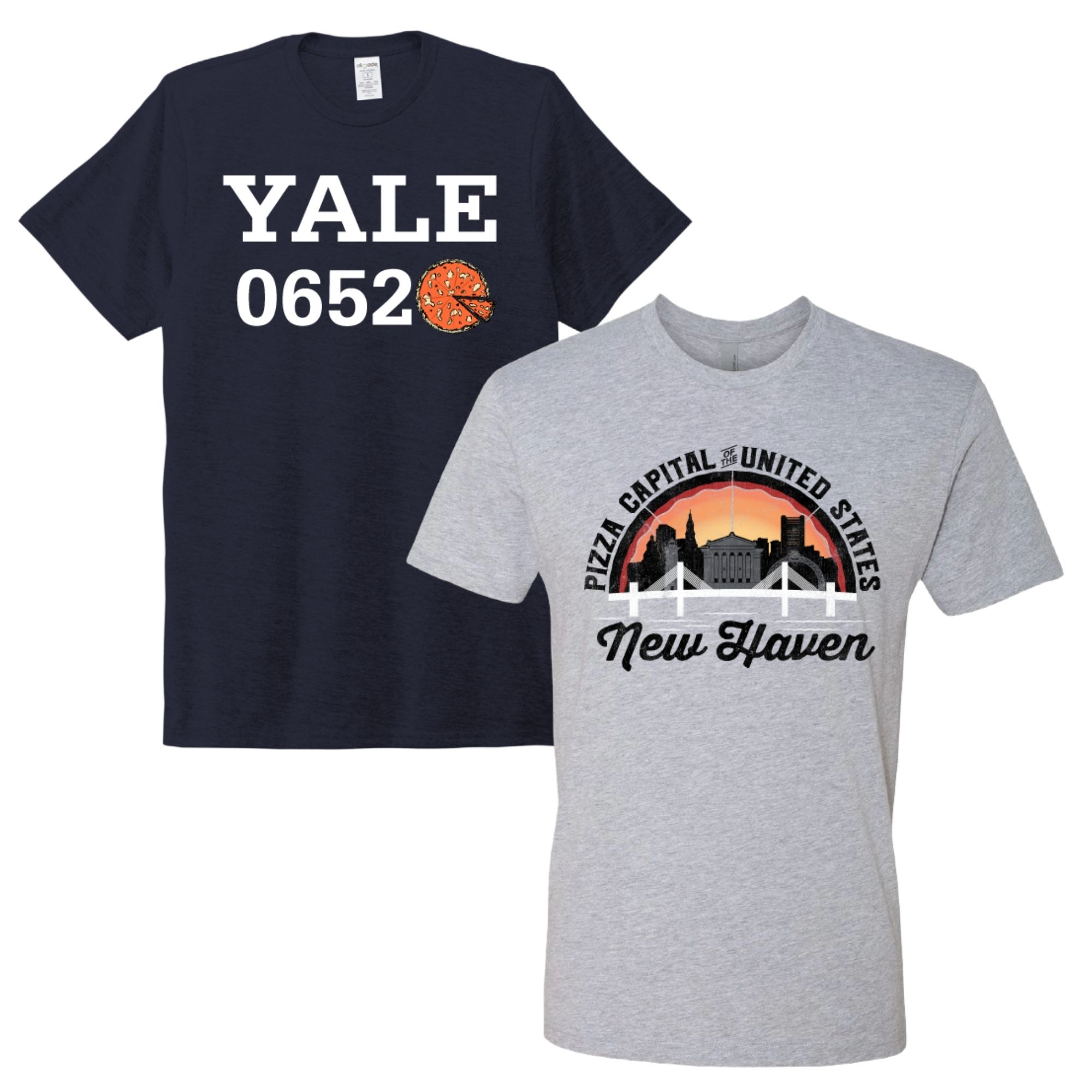New Haven Pizza shirts from Yale Bulldog Blue