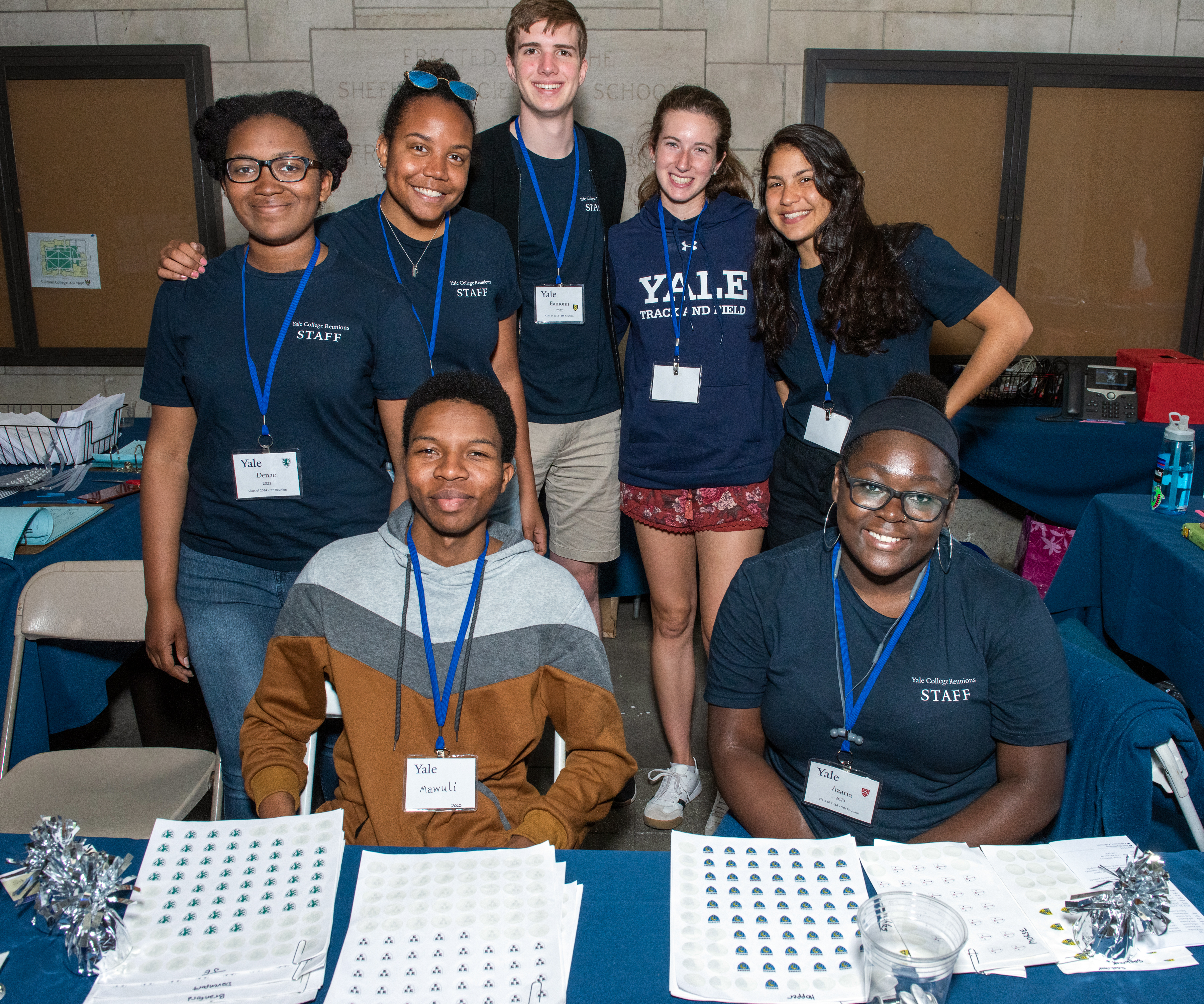 students working at Reunions 2019