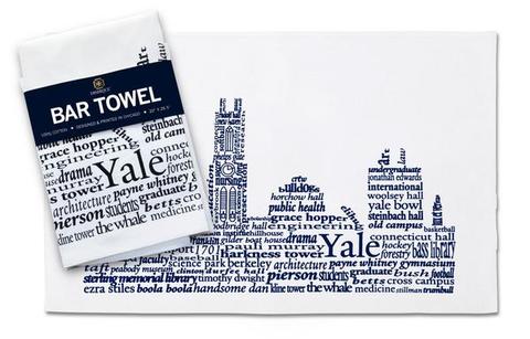 Yale skyline bar towel