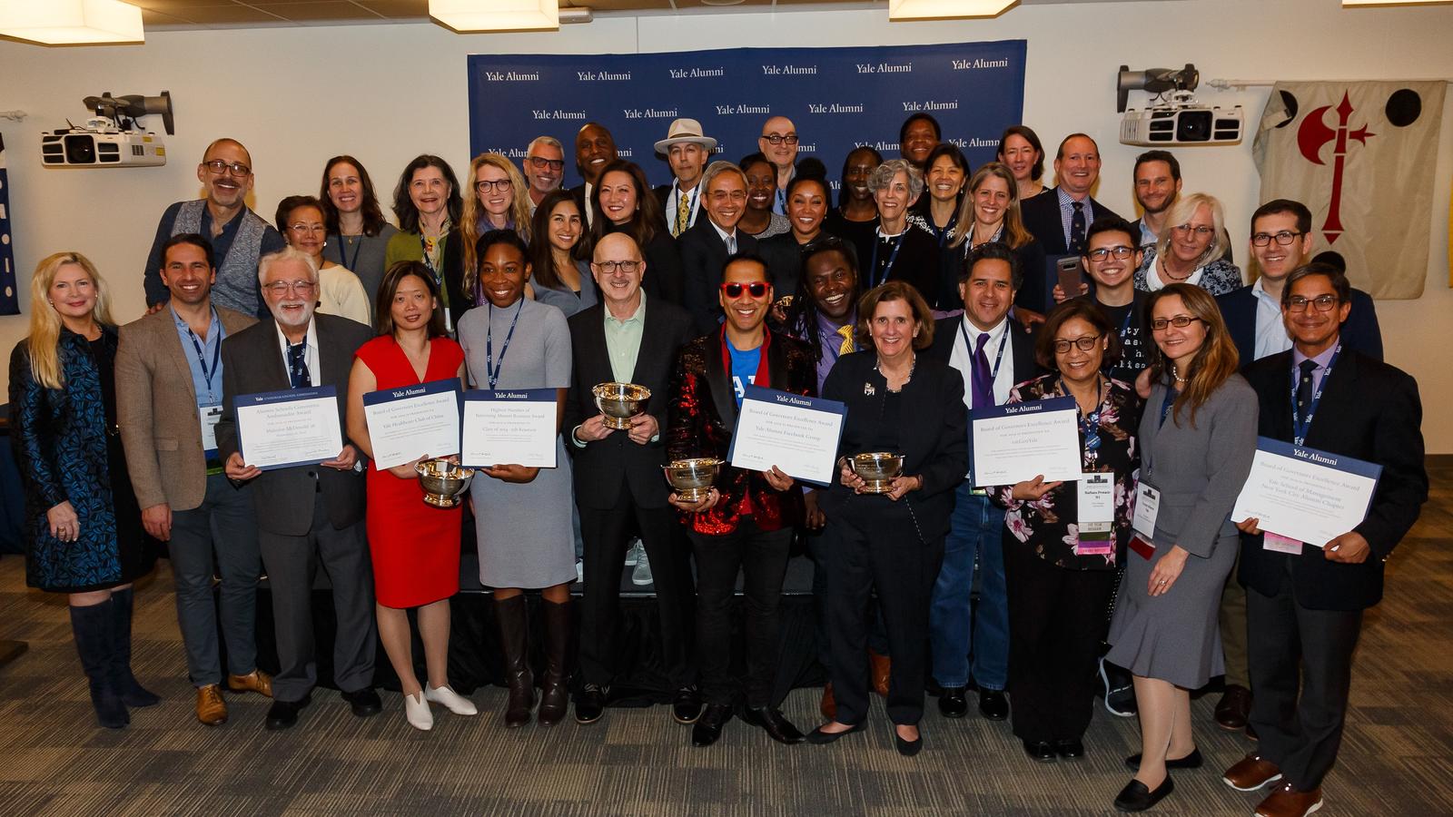 The recipients of the 2019 ASC Awards and the YAA Leadership and Excellence Awards