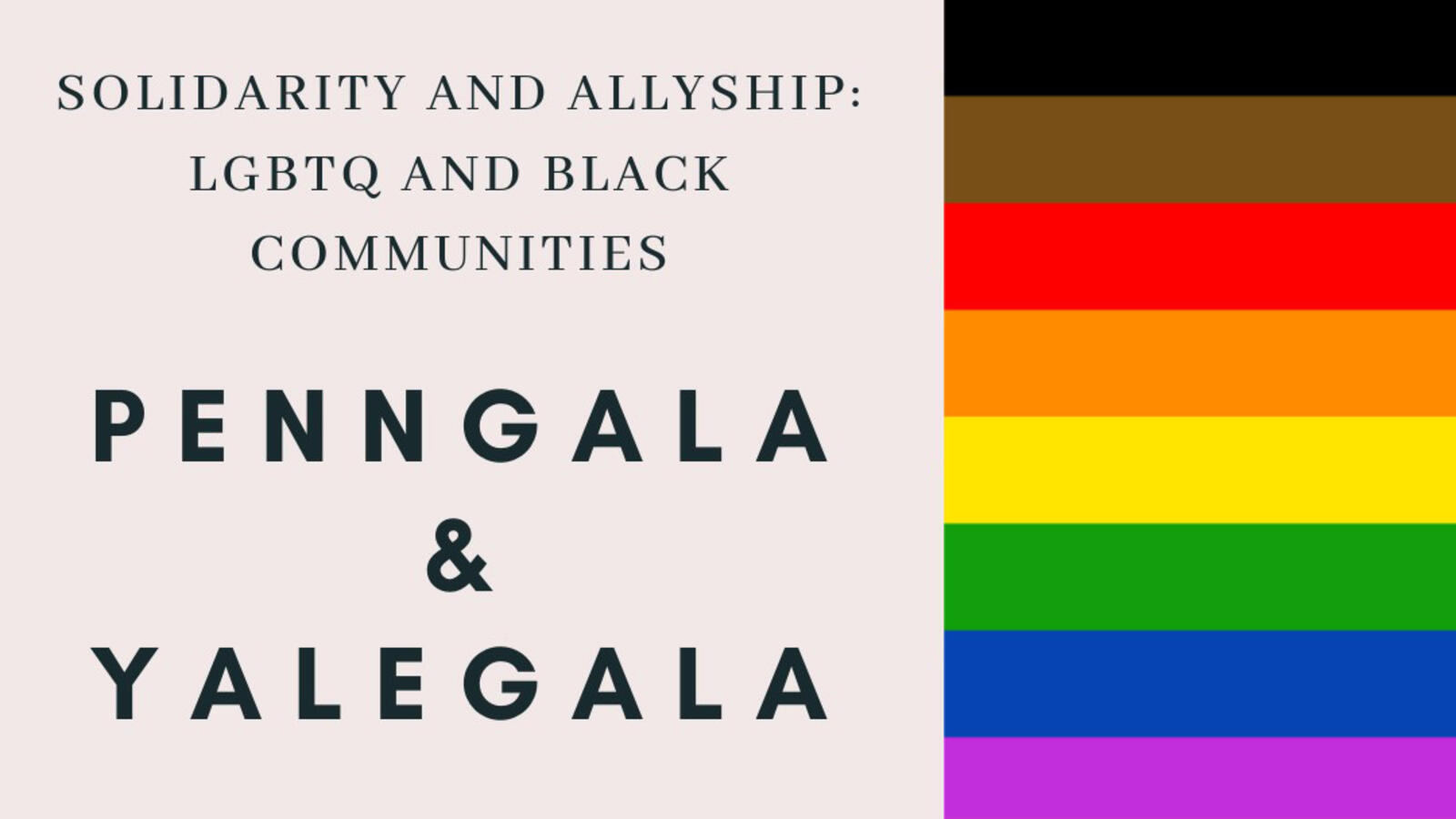 Graphic for webinar, "Solidarity and Allyship: LGBTQ and Black Communities"