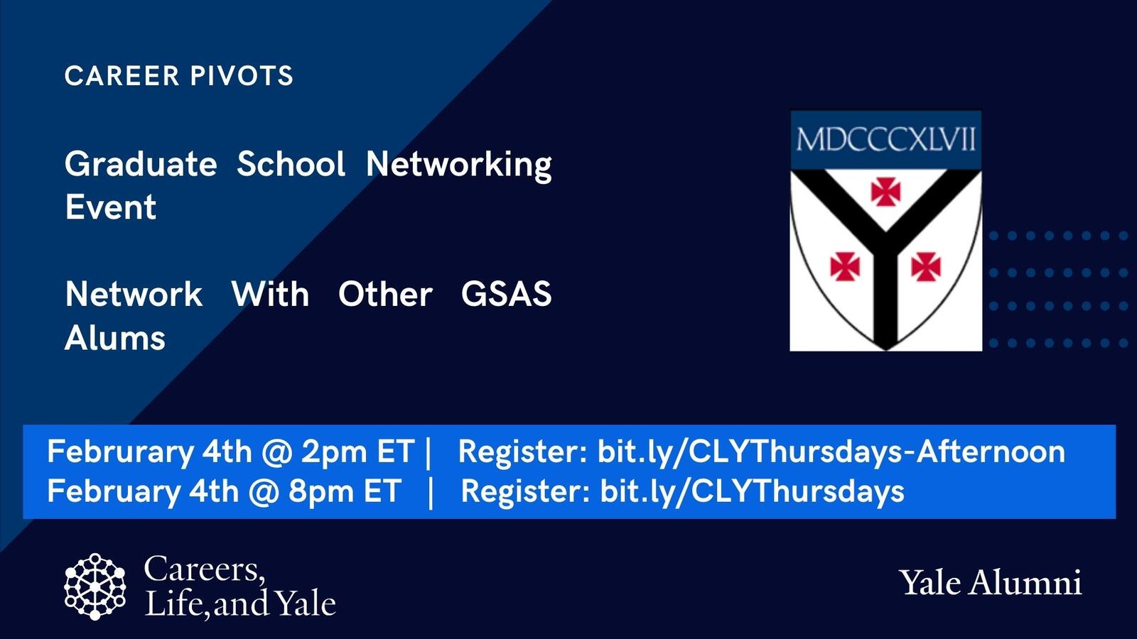 Careers, Life, & Yale: GSAA Afternoon Networking Event