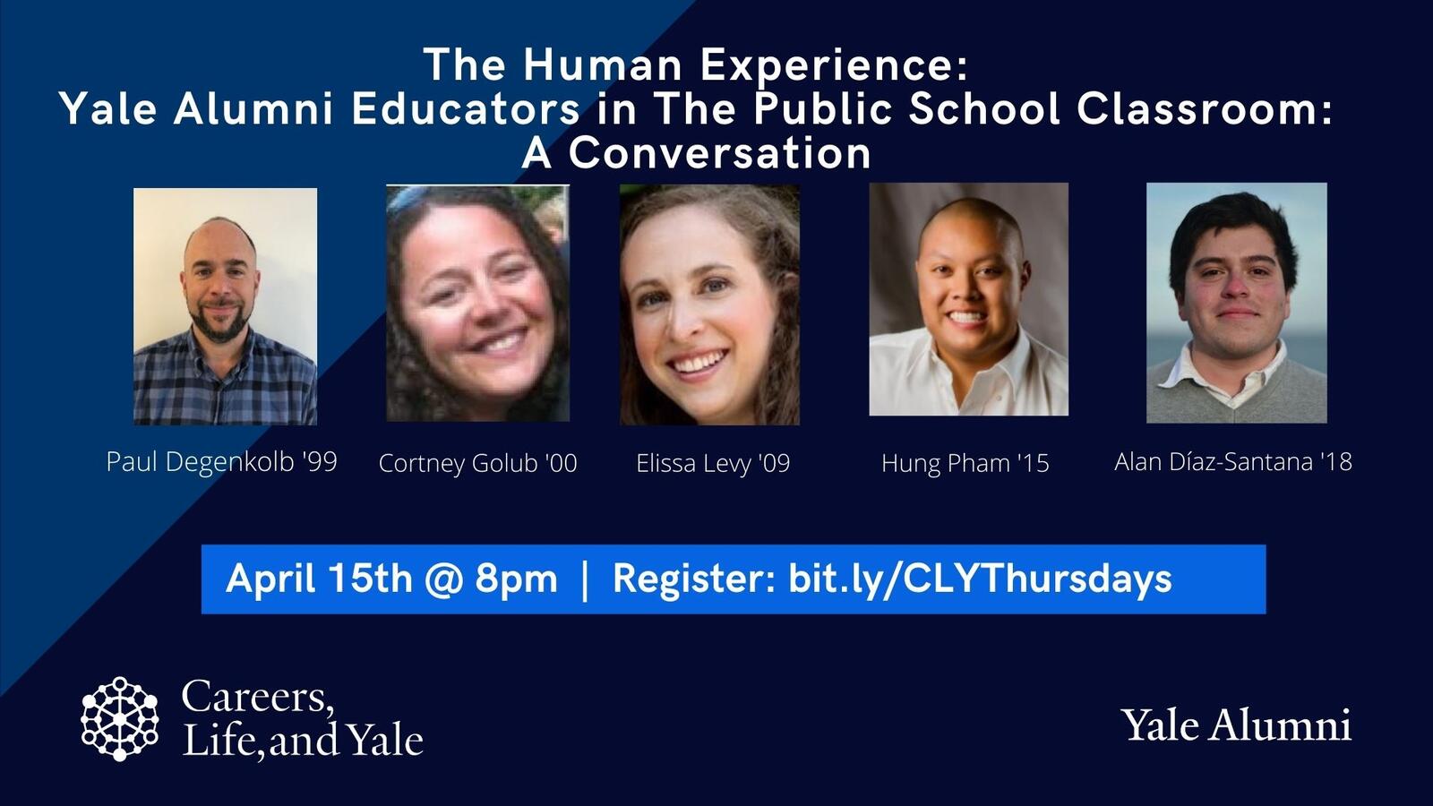 Careers, Life, and Yale Thursday Show: Yale Alumni Educators in the Public School Classroom