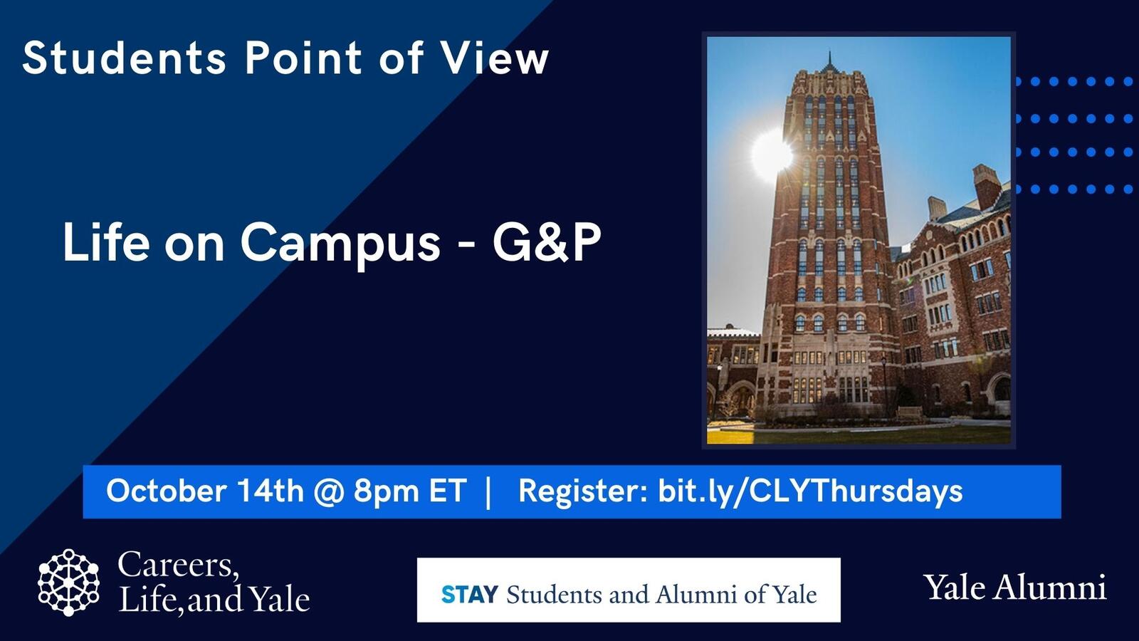Careers, Life, and Yale Thursday Show: Life on Campus with Graduate and Professional Students