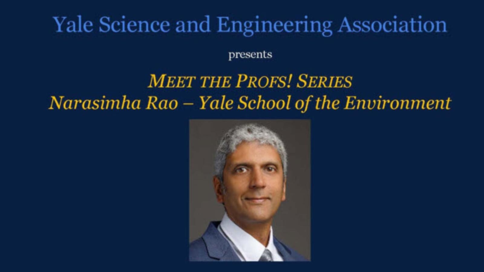 Meet the Profs Series: Narasimha Rao 