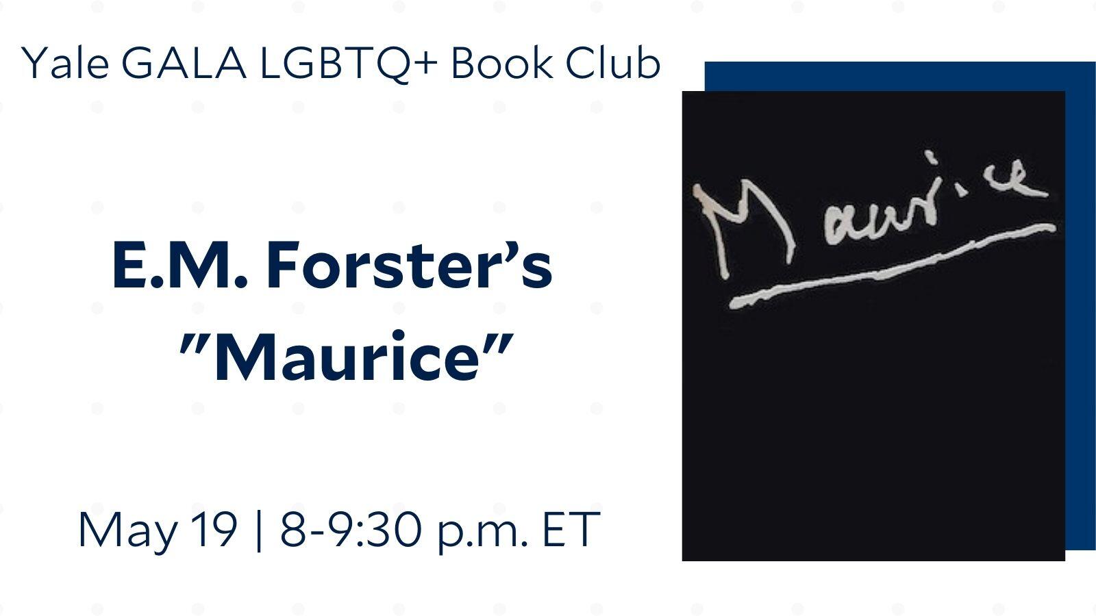 Yale GALA LGBTQ+ Book Club: Maurice