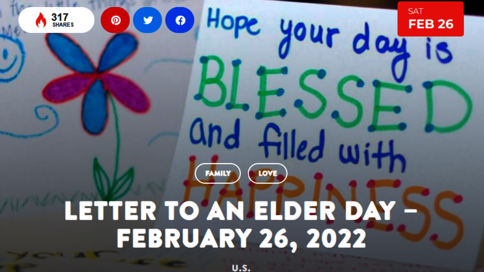 Letter to an Elder Day Event post
