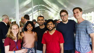 Alumni pose for a photo during 2018 Reunion Weekend.