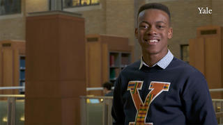 Onyx Brunner '20 works as a campus tour guide, is chief aide at Morse College, and serves as president of the Yale Black Men’s Union. For him, Yale is about community.