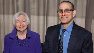 Janet Yellen PhD ’71 and Andrew Metrick YC ’89