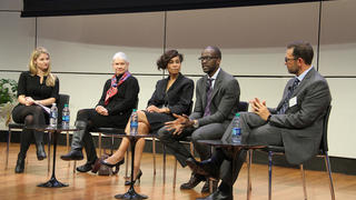 A panel discussion on October 26 featured four of the many Yale EMBA alumni who are making an impact on their organizations and their communities.