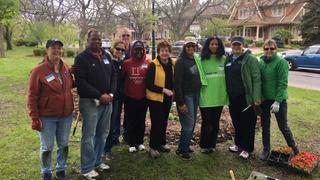 Yale Club of Michigan members gather during the 2019 Yale Day of Service.