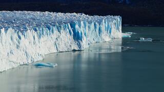 melting glacier on water