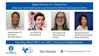 Promotional graphic for the webinar, "Digital Service in a Virtual Era."