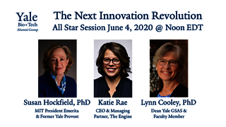 Graphic for webinar, "The Next Innovation Revolution: Biology, Engineering, the Sciences & Our Future"