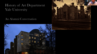 A screengrab from the March webinar featuring the History of Art department and the Graduate School Alumni Association.
