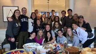 Schuyler Arakawa '15 (second row, center) with friends and family