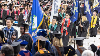 Photo of 2020 and 2021 graduates at Alumni Ceremony
