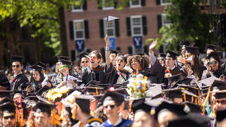 Photo of Yale graduates at commencement