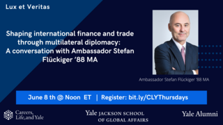 Careers, Life, and Yale: Ambassador Stefan Flückiger ’88 MA