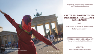 PRFDHR Seminar: Native Bias: Overcoming Discrimination Against Immigrants, Professor Nicholas Sambanis