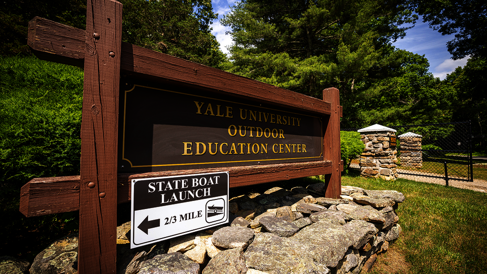 Photo of Yale Outdoor Education Center sign