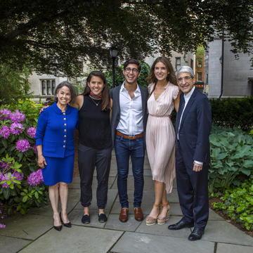 Salovey with 5th reunion chairs